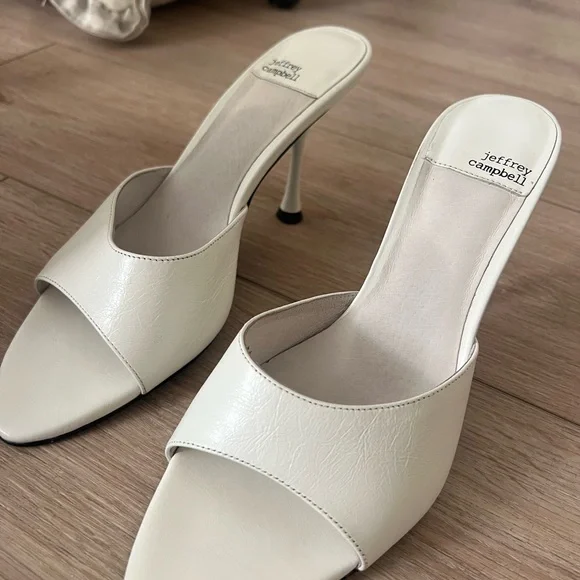 Jeffrey Campbell Agent High Heel Slide Size 9.5 in white - Picture 2 of 12